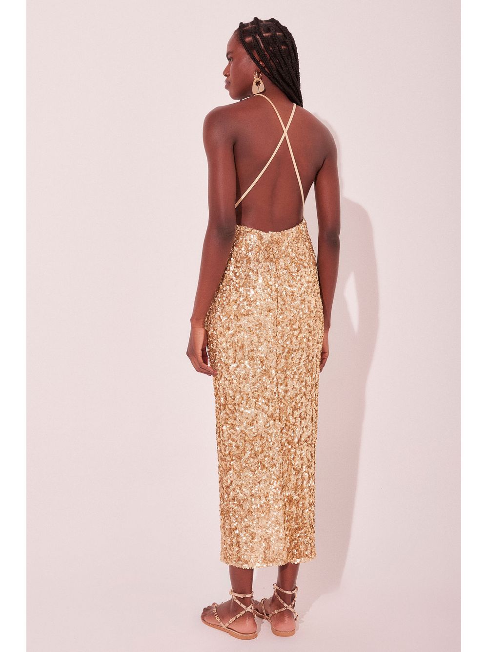 Água de Coco — Vestido Longo Sol Dourado