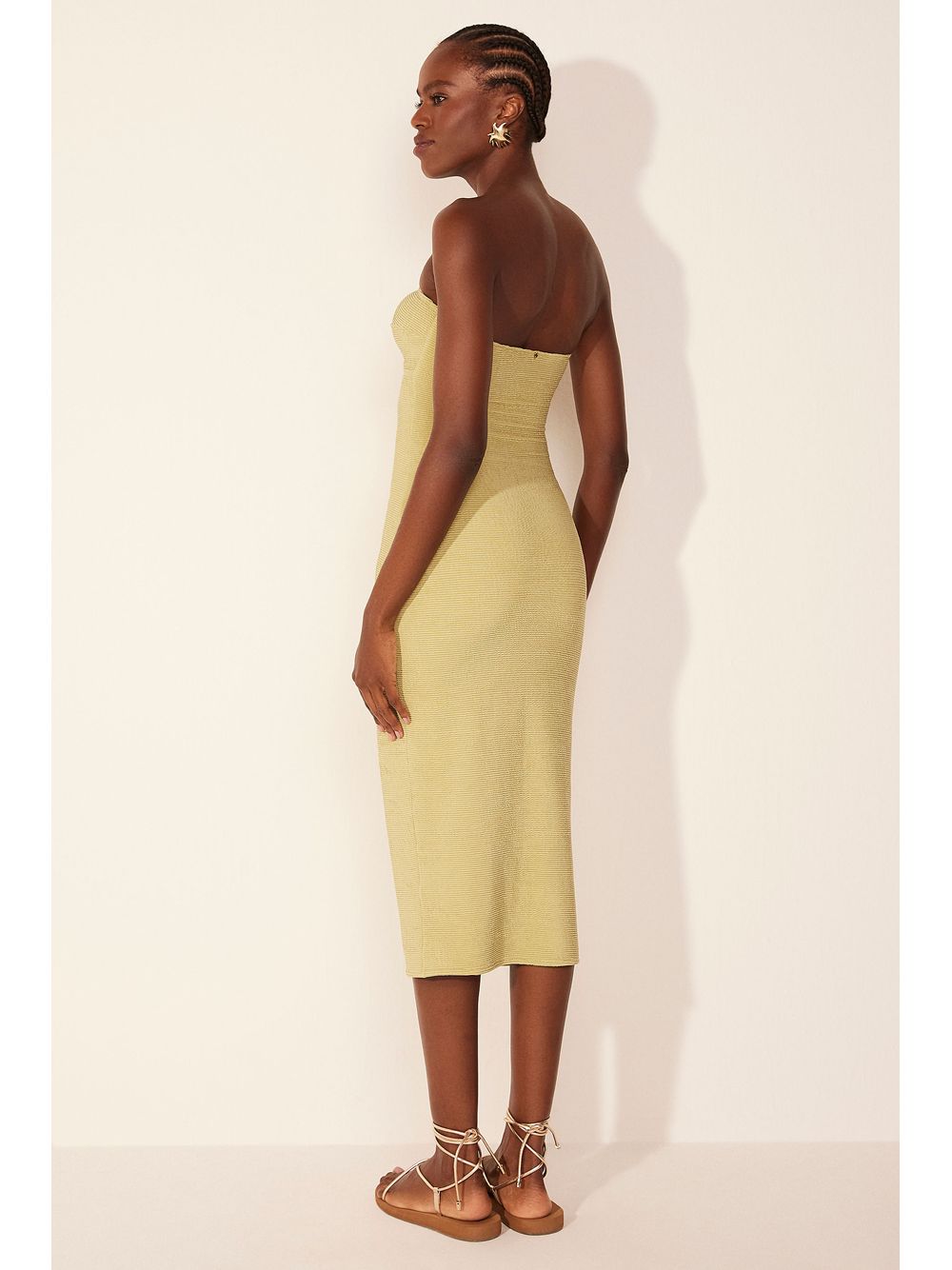 Água de Coco — Vestido Midi Abrolhos Verde