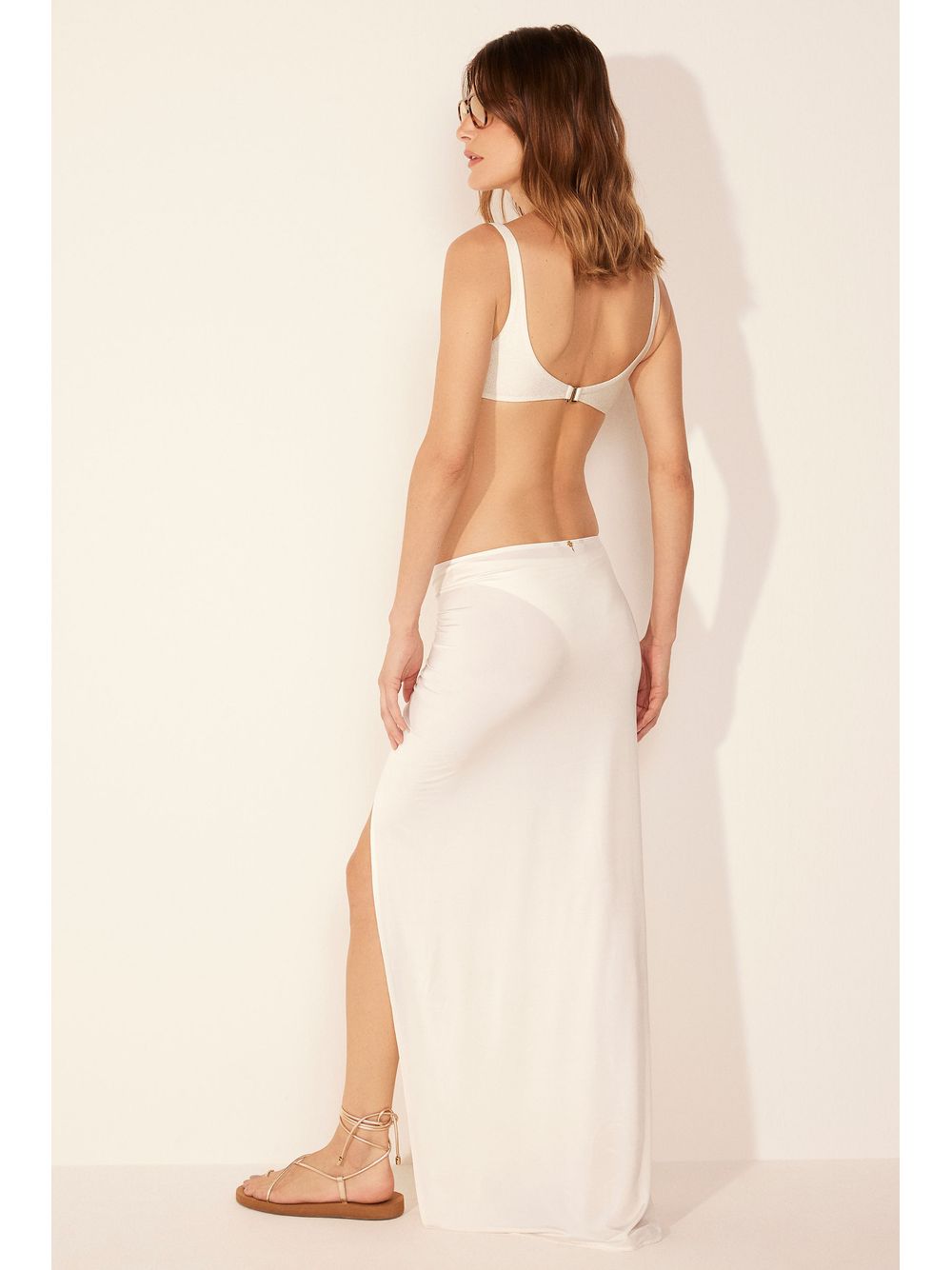 Água de Coco — Saia Longa Âncora Off White
