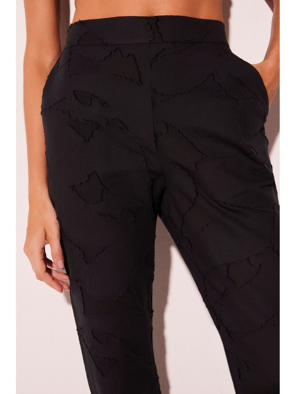 Água de Coco — Calça Slim Fit Jacquard Cashmere
