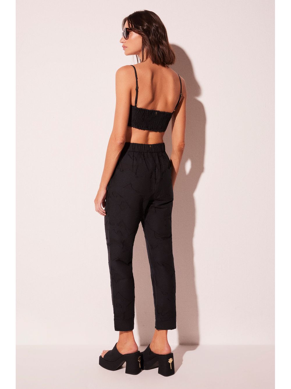 Água de Coco — Calça Slim Fit Jacquard Cashmere