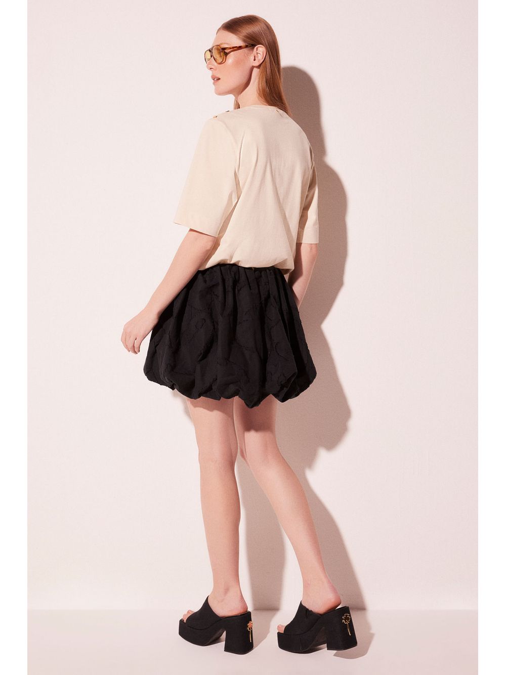 Água de Coco — Saia Curta Jacquard Cashmere