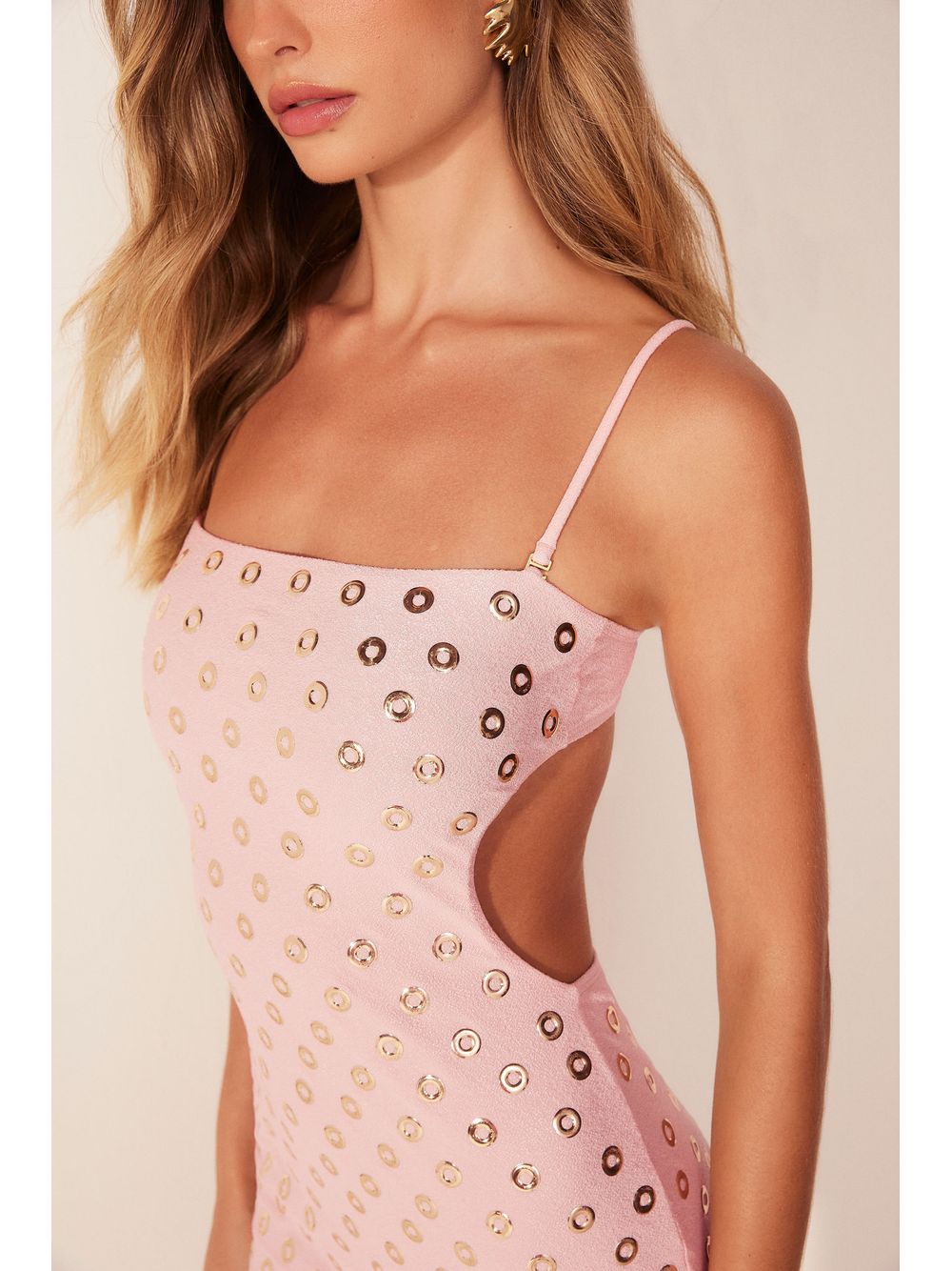 Água de Coco — Vestido Curto Ostras Rosa