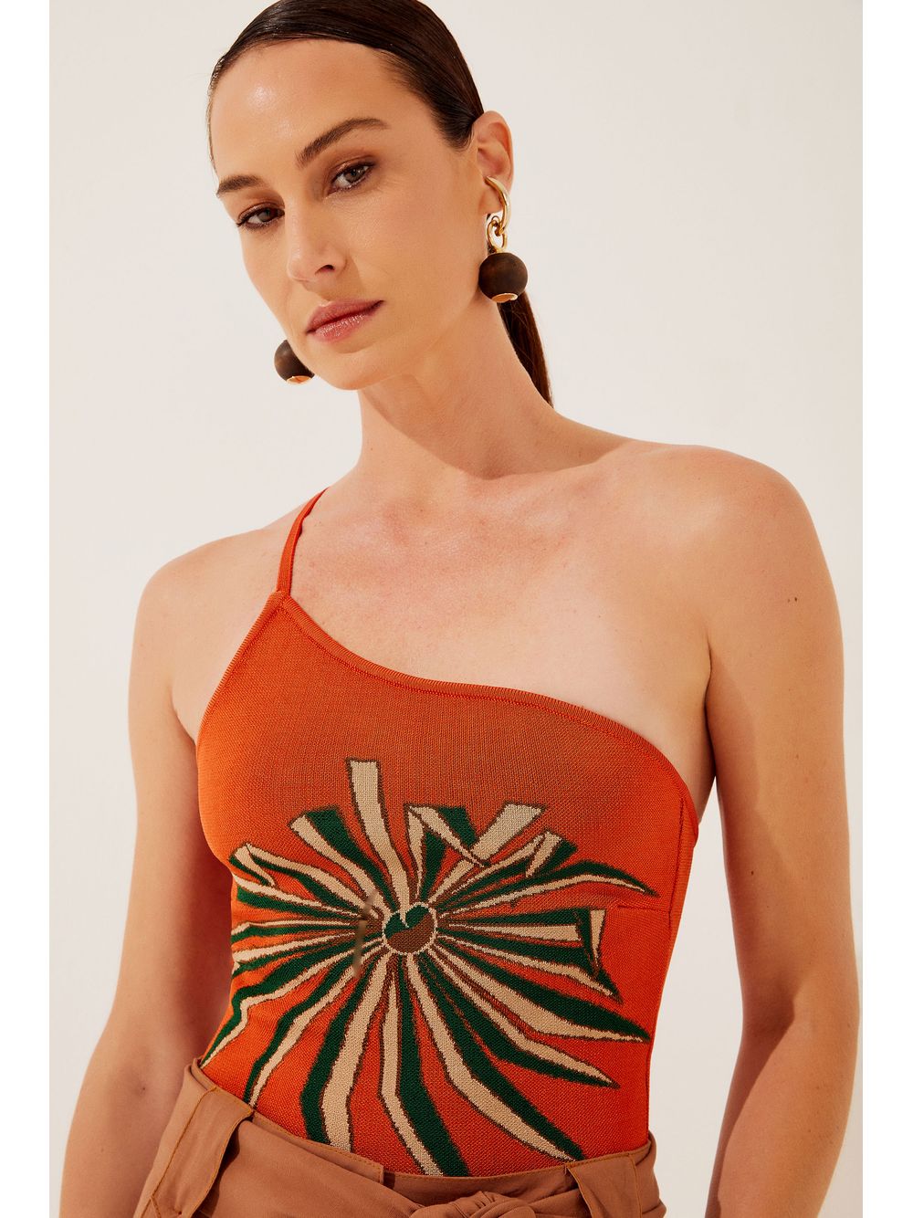 Água de Coco — Body Ombro Só Tricot Palmeira