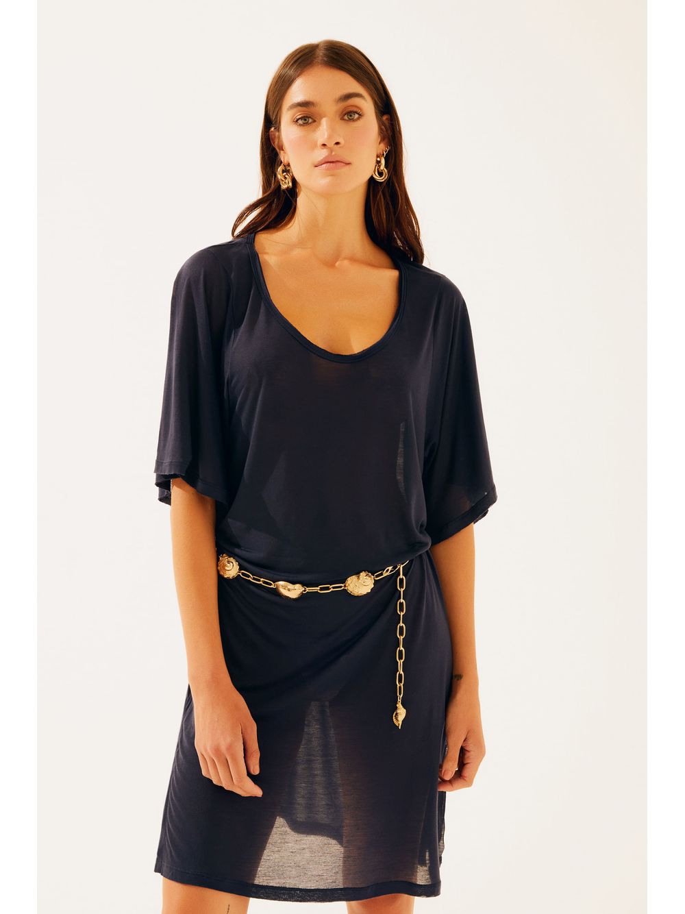 Água de Coco — Camiseta Relaxed Com Fenda Lateral Porto
