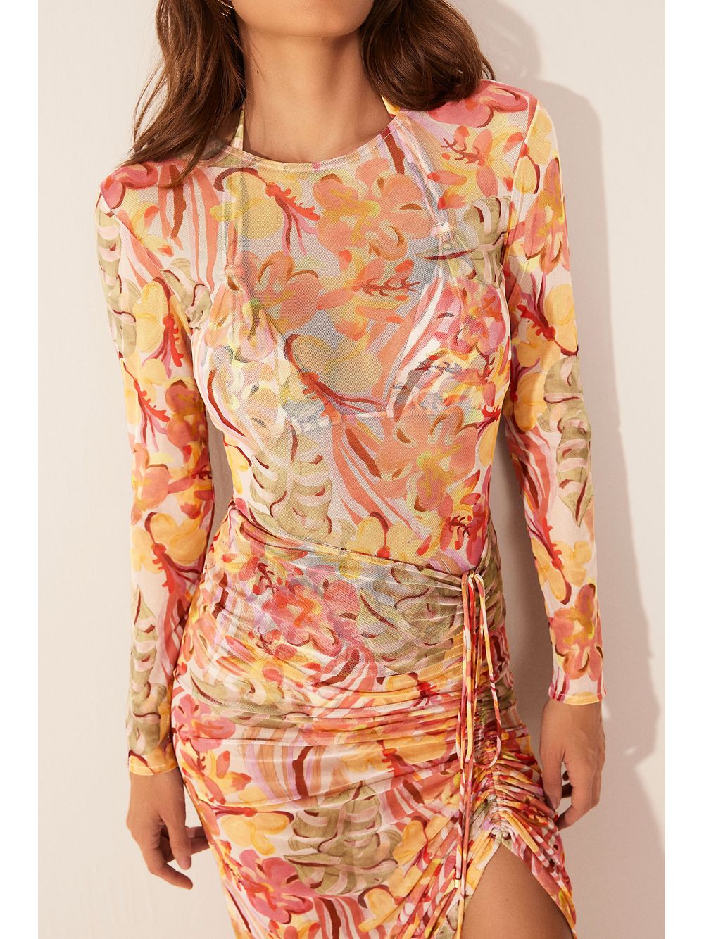 Água de Coco — Blusa Manga Longa Arte Floral
