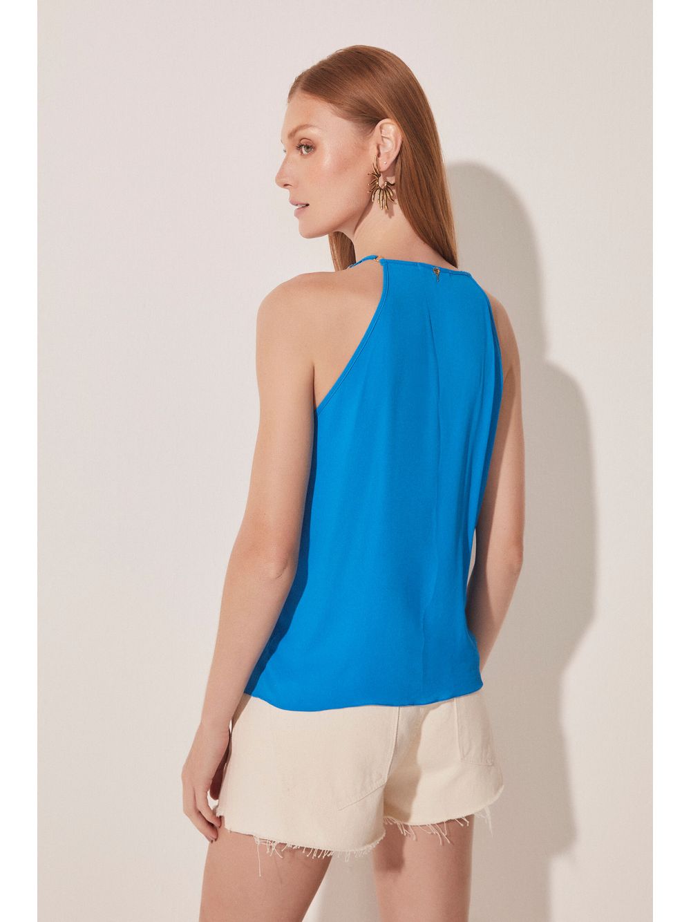 Água de Coco — Blusa Alça Decote V Águas Fluídas