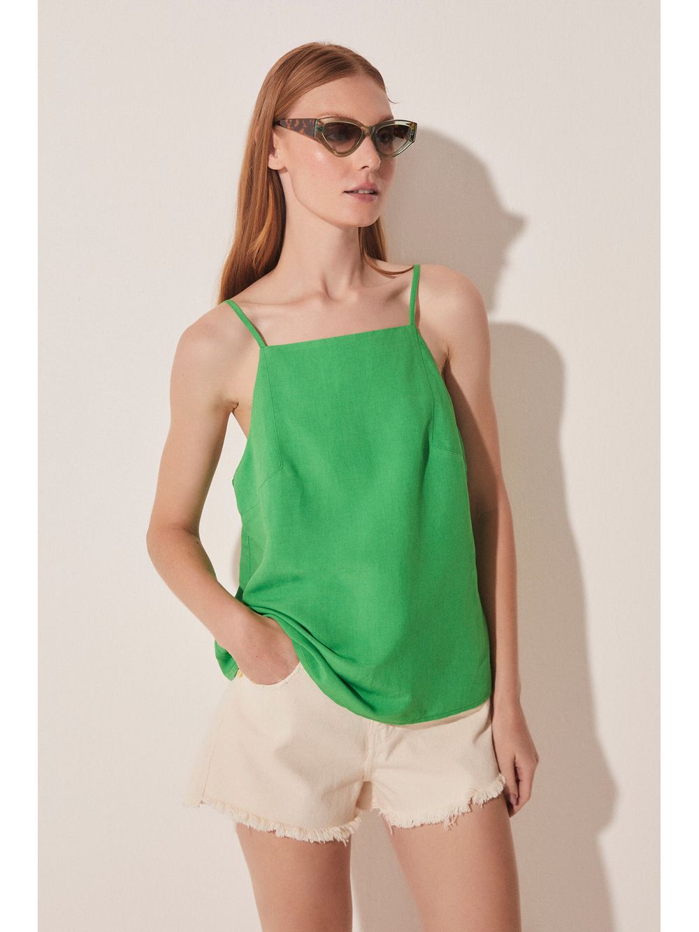 Água de Coco — Blusa Alça Alfaiataria Coqueiro