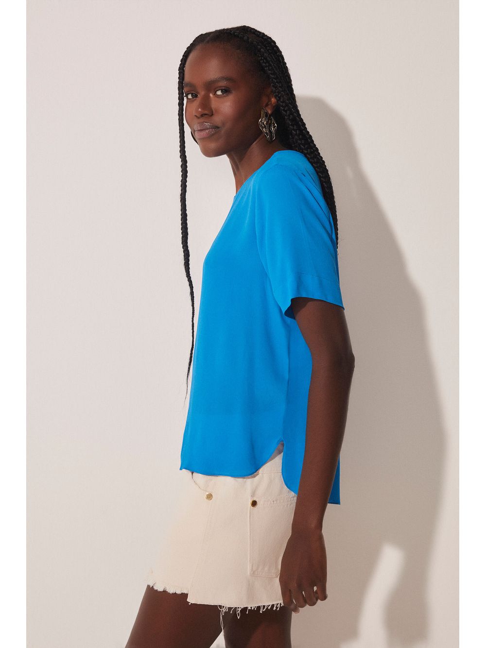 Água de Coco — Blusa Manga Curta Águas Fluídas