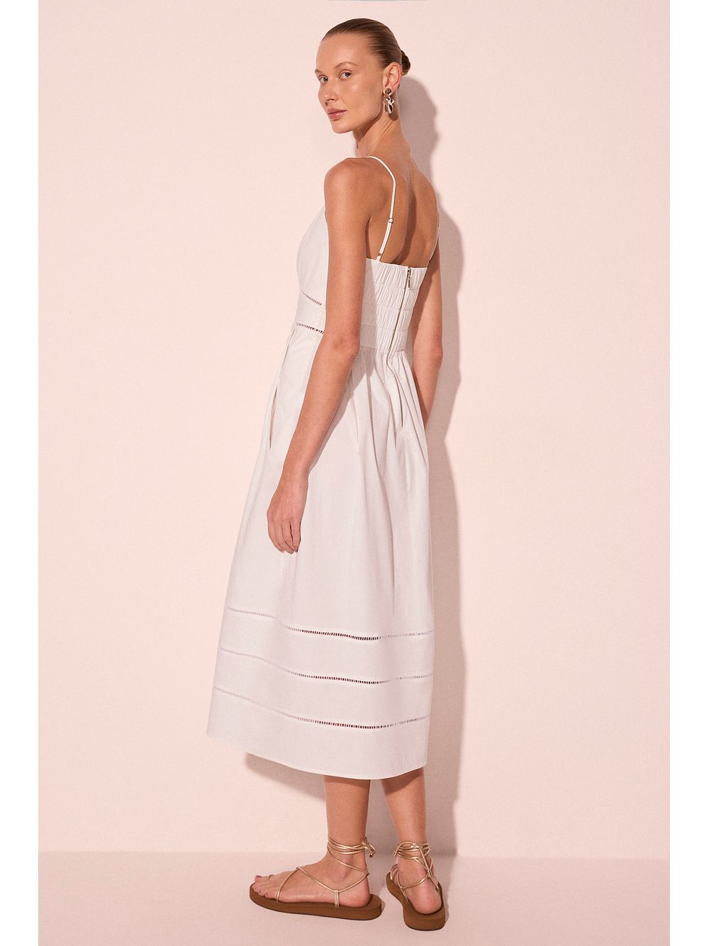 Água de Coco — Vestido Midi Milos Off White