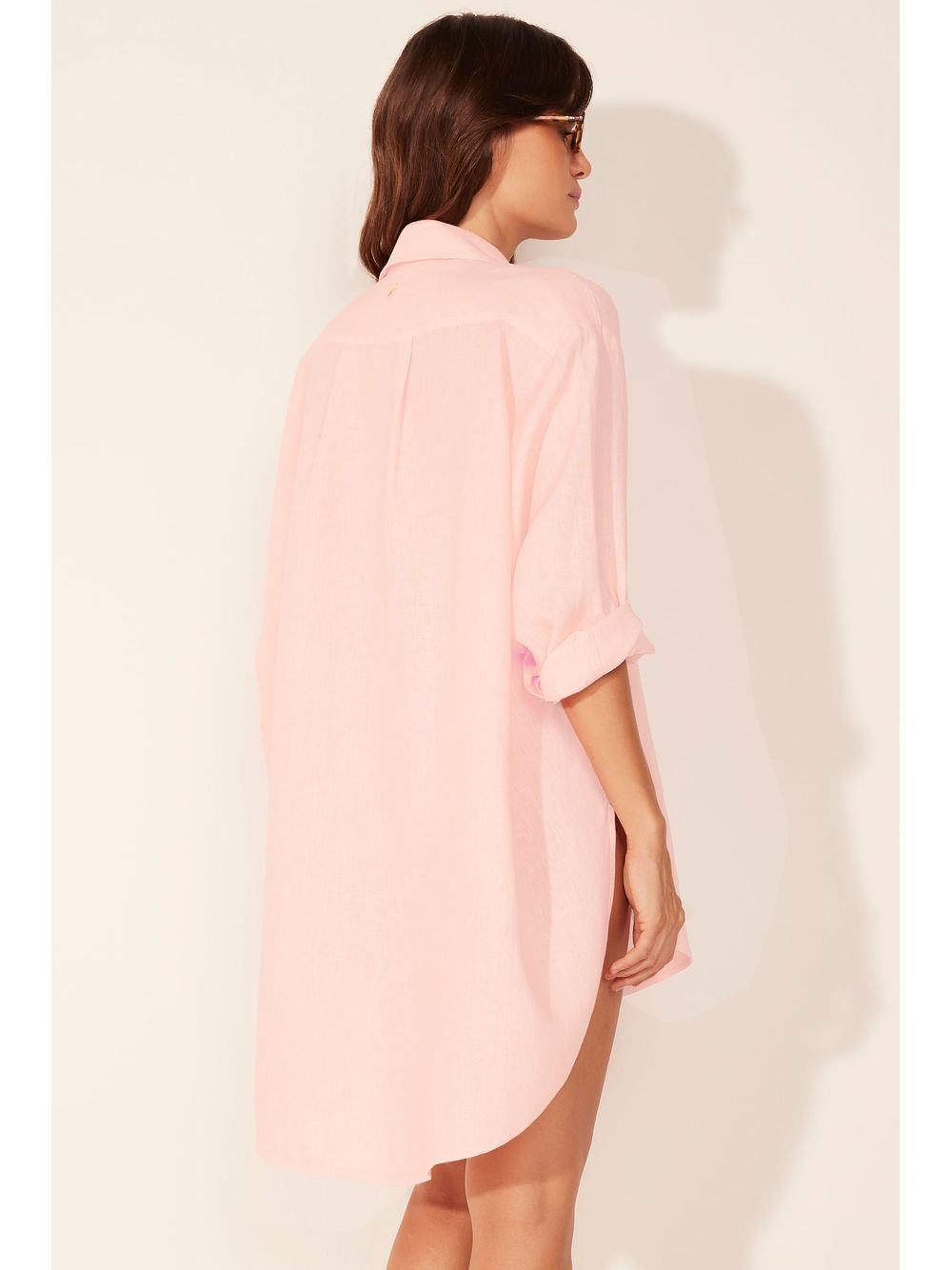 Água de Coco — Camisa Manga Longa Botânico Rosa
