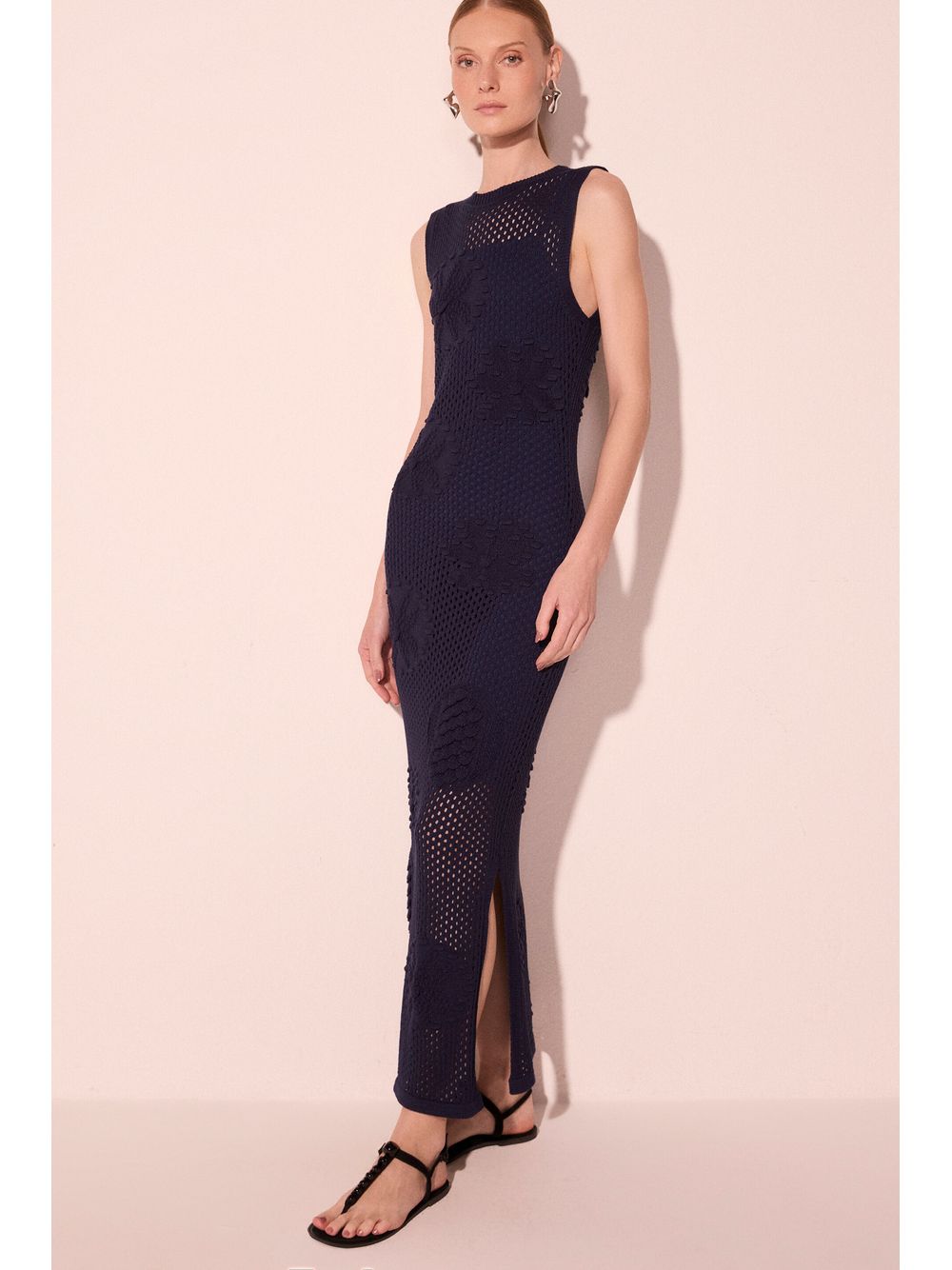 Água de Coco — Vestido Midi Devaneio Marinho
