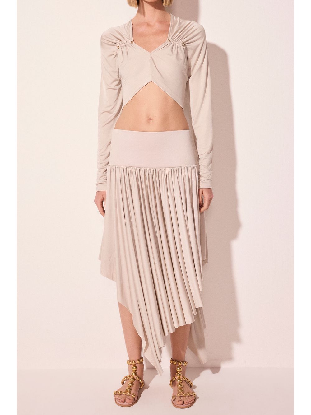 Água de Coco — Saia Longa Luz Off White