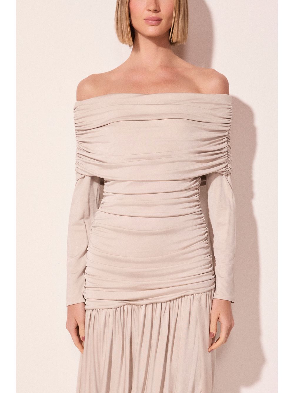 Água de Coco — Vestido Midi Luz Off White