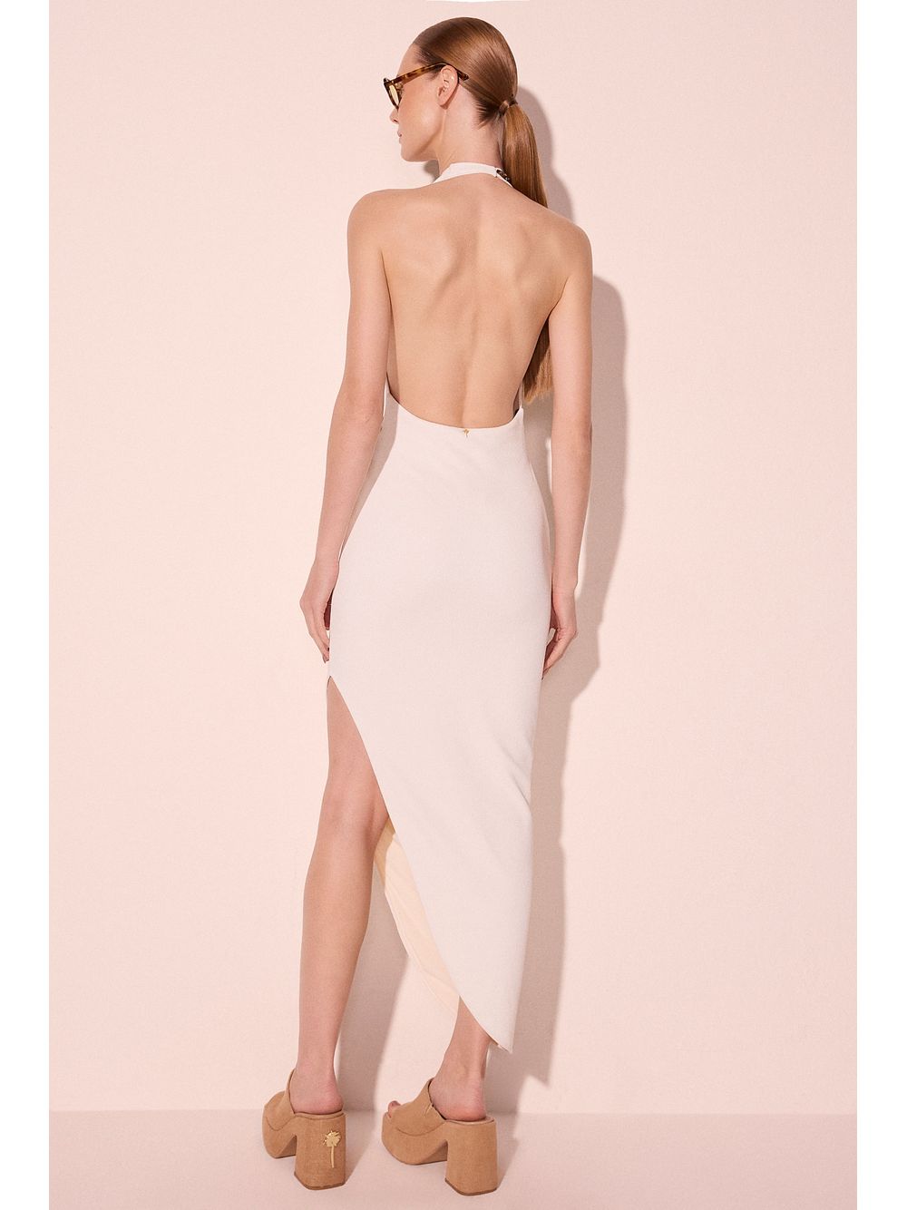 Água de Coco — Vestido Longo Pedrarias Branco