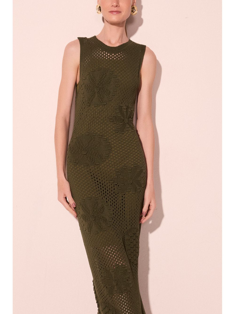 Água de Coco — Vestido Midi Devaneio Verde