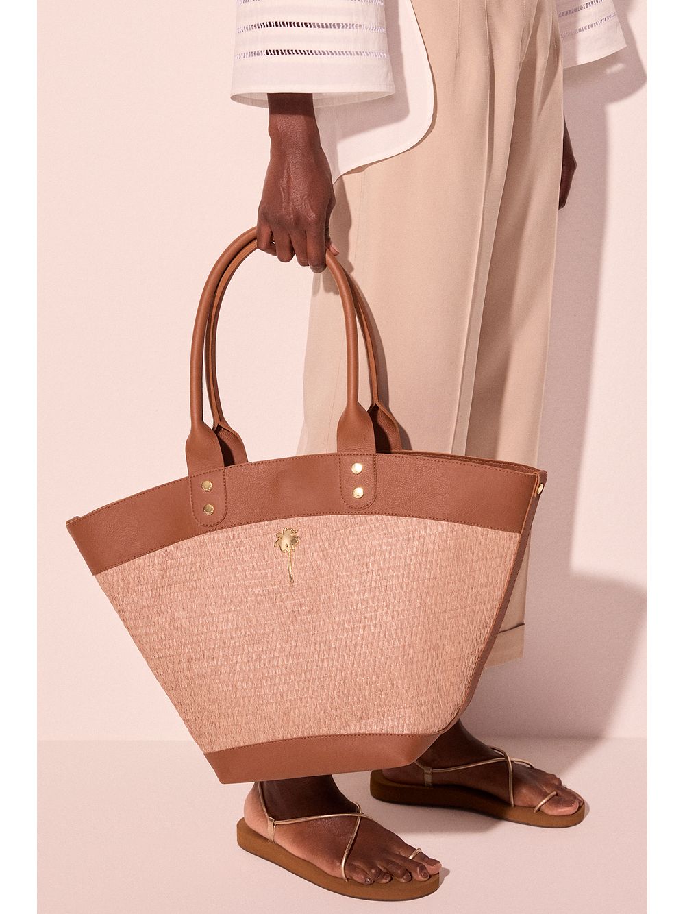 Água de Coco — Bolsa Tote De Palha