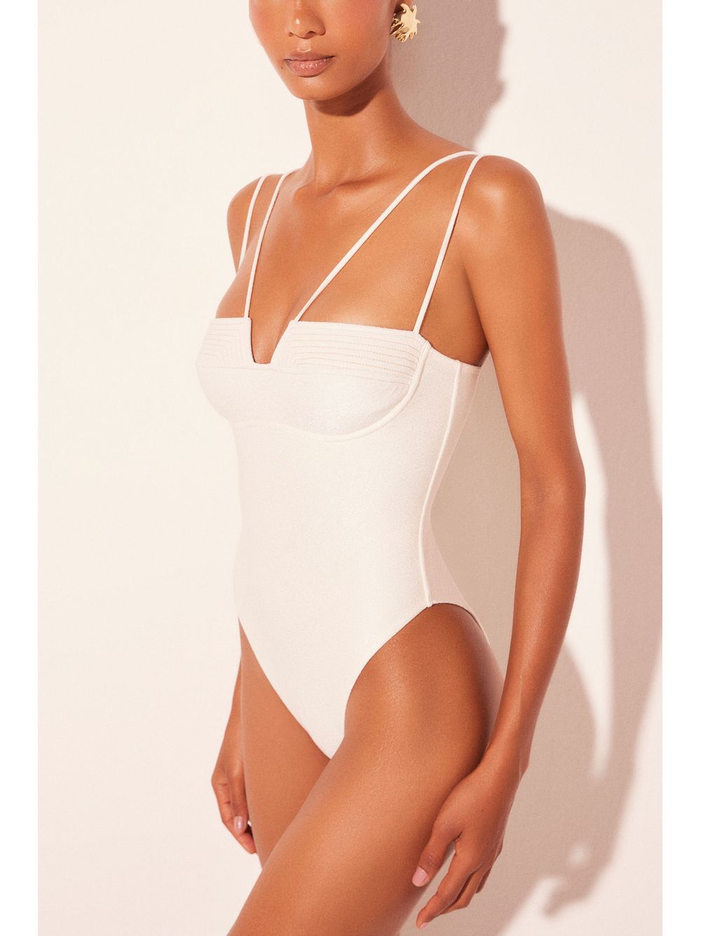 Água de Coco — Body Alça Folha Branco