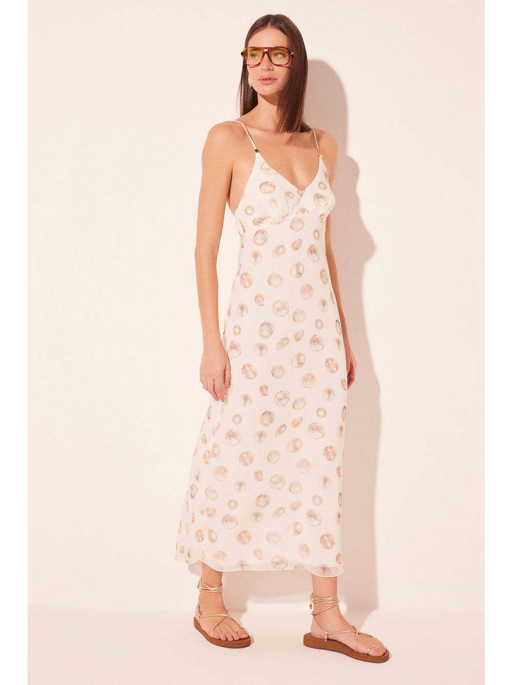 Água de Coco — Vestido Midi Pérolas