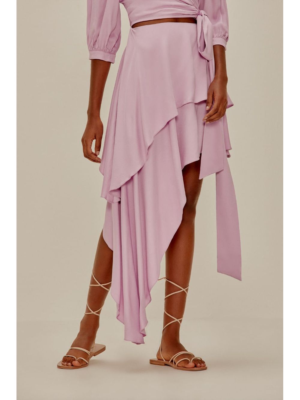 Água de Coco — Vestido Longo Assimétrico Magnólia