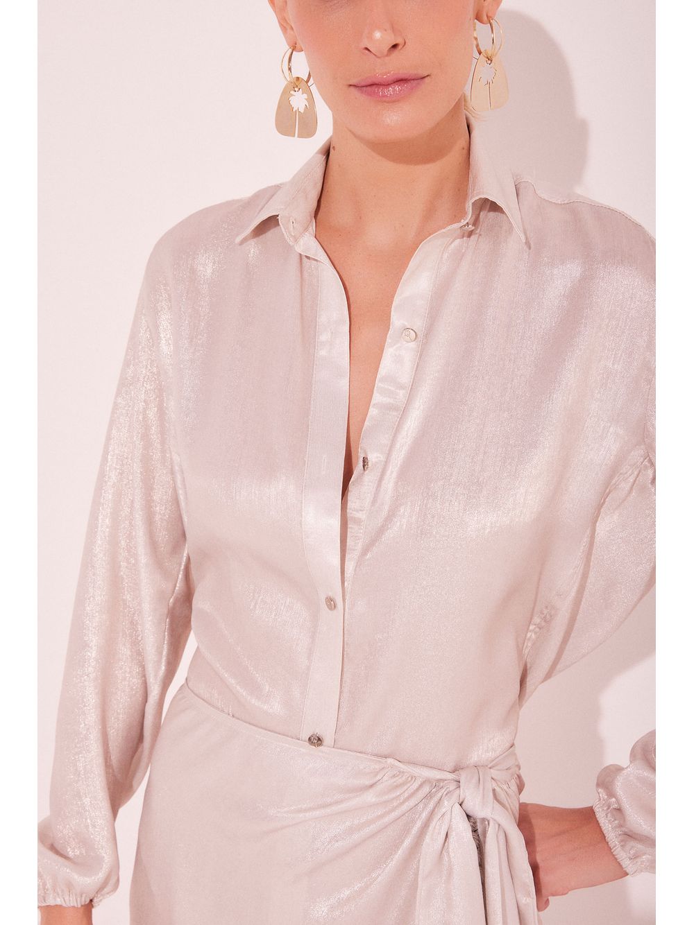 Água de Coco — Camisa Manga Longa Shine Off White