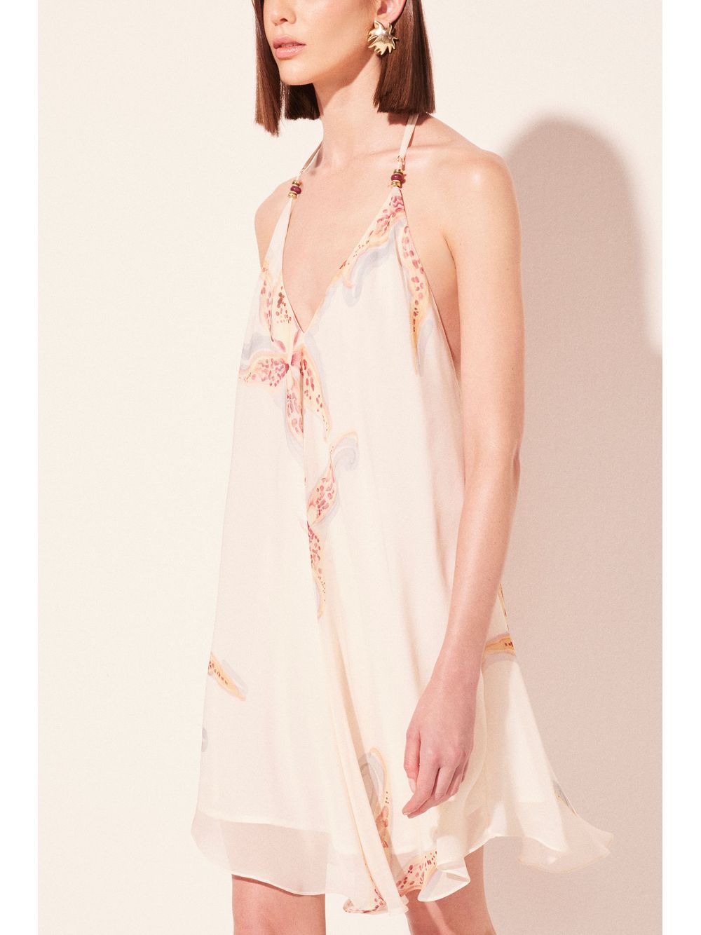 Água de Coco — Vestido Curto Orquídeas