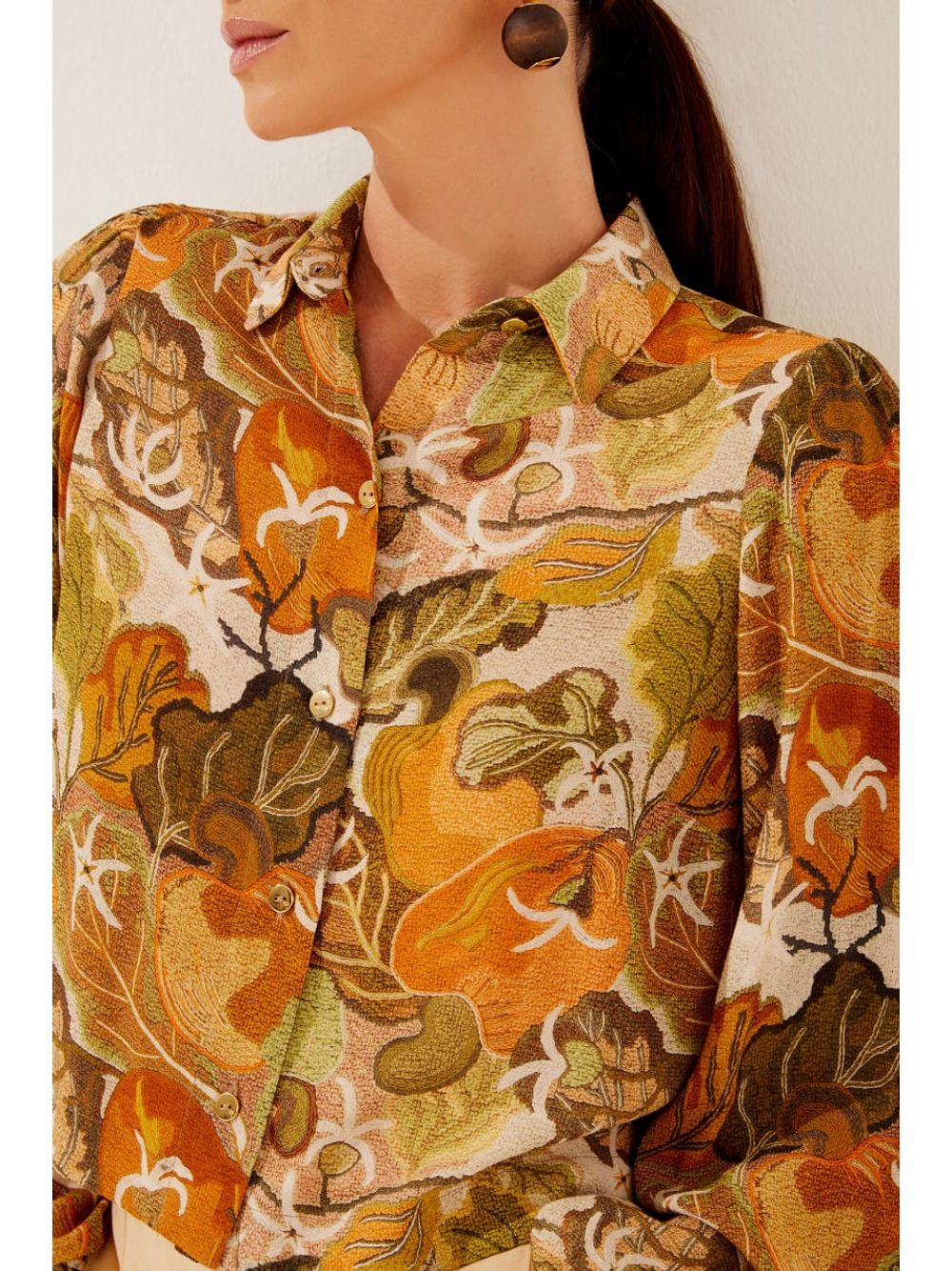 Água de Coco — Camisa Manga Longa Cropped Caju