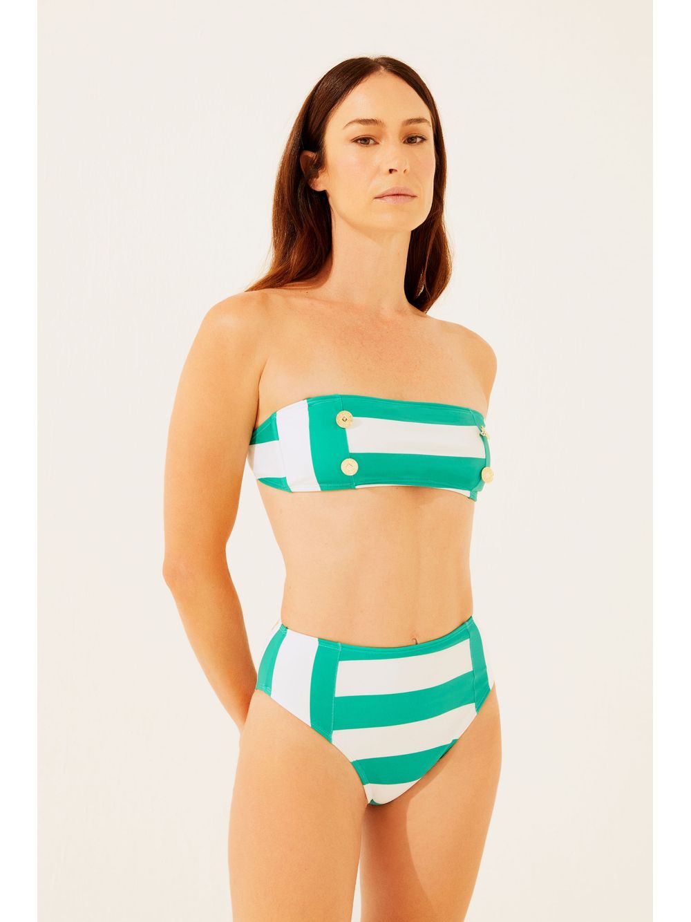 Água de Coco — Biquíni Calcinha Asa Delta Hot Pants com Recorte Atlântico