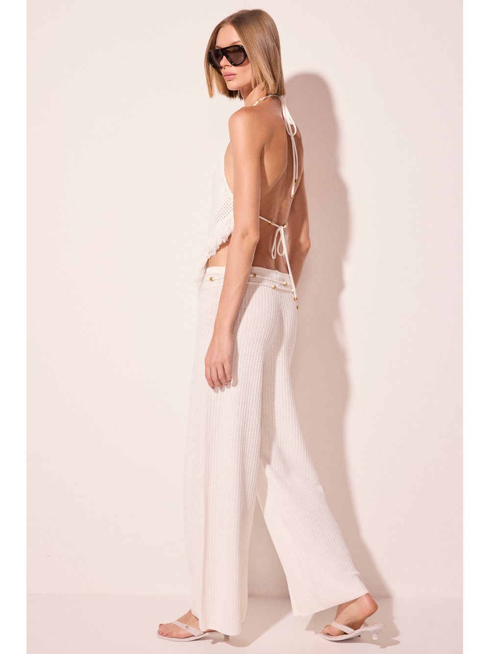 Água de Coco — Blusa Alça Frente Única Tulum Off White