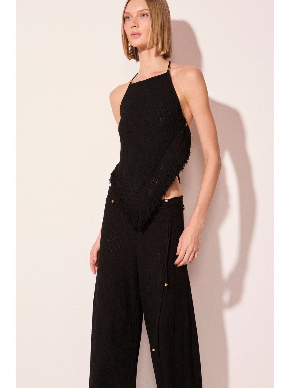 Água de Coco — Blusa Alça Frente Única Tulum Preto