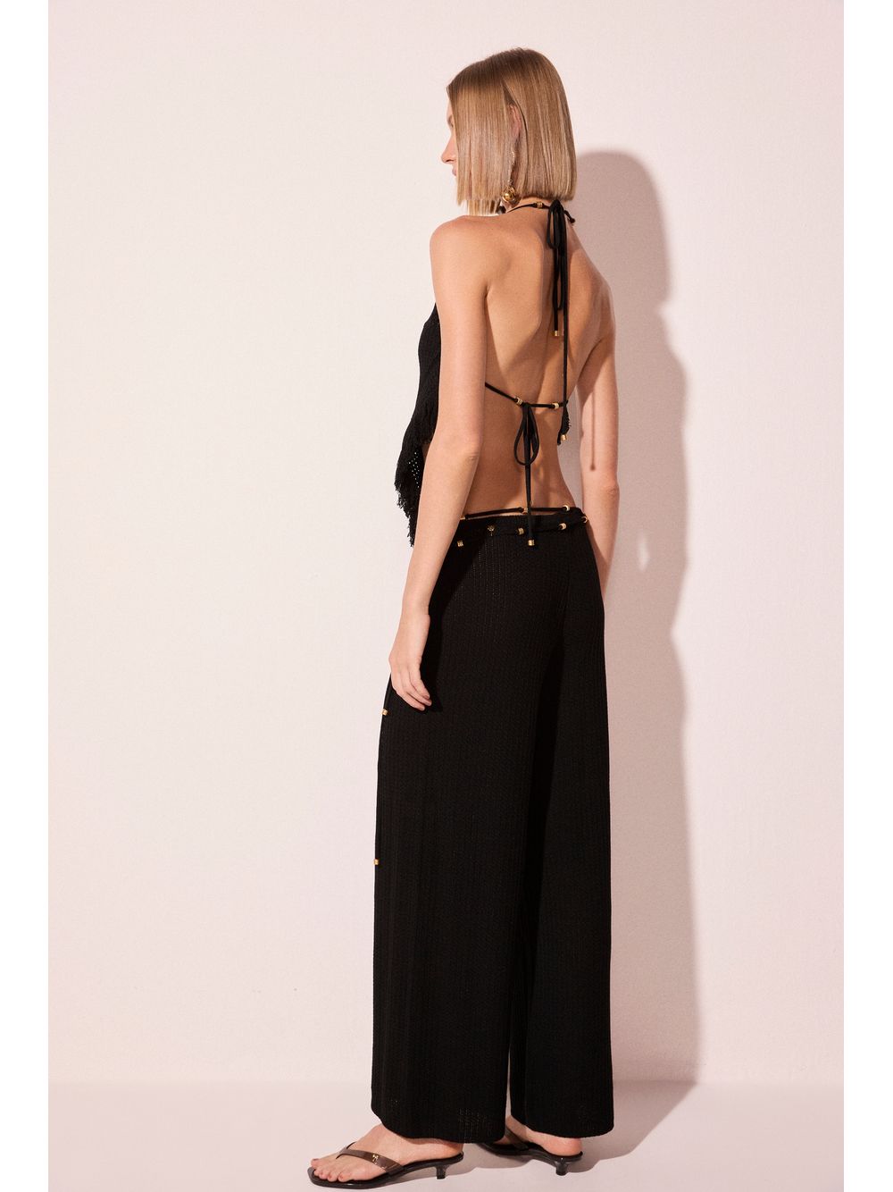 Água de Coco — Blusa Alça Frente Única Tulum Preto