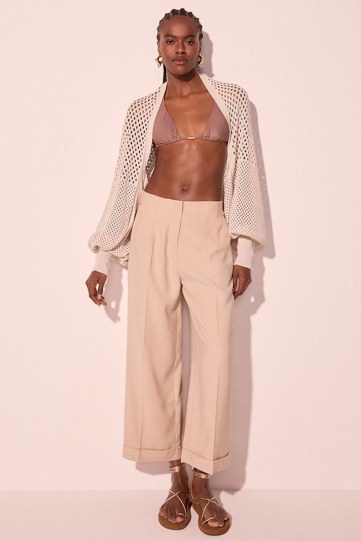 Cardigan Bolero Ampulheta Off White - aguadecoco