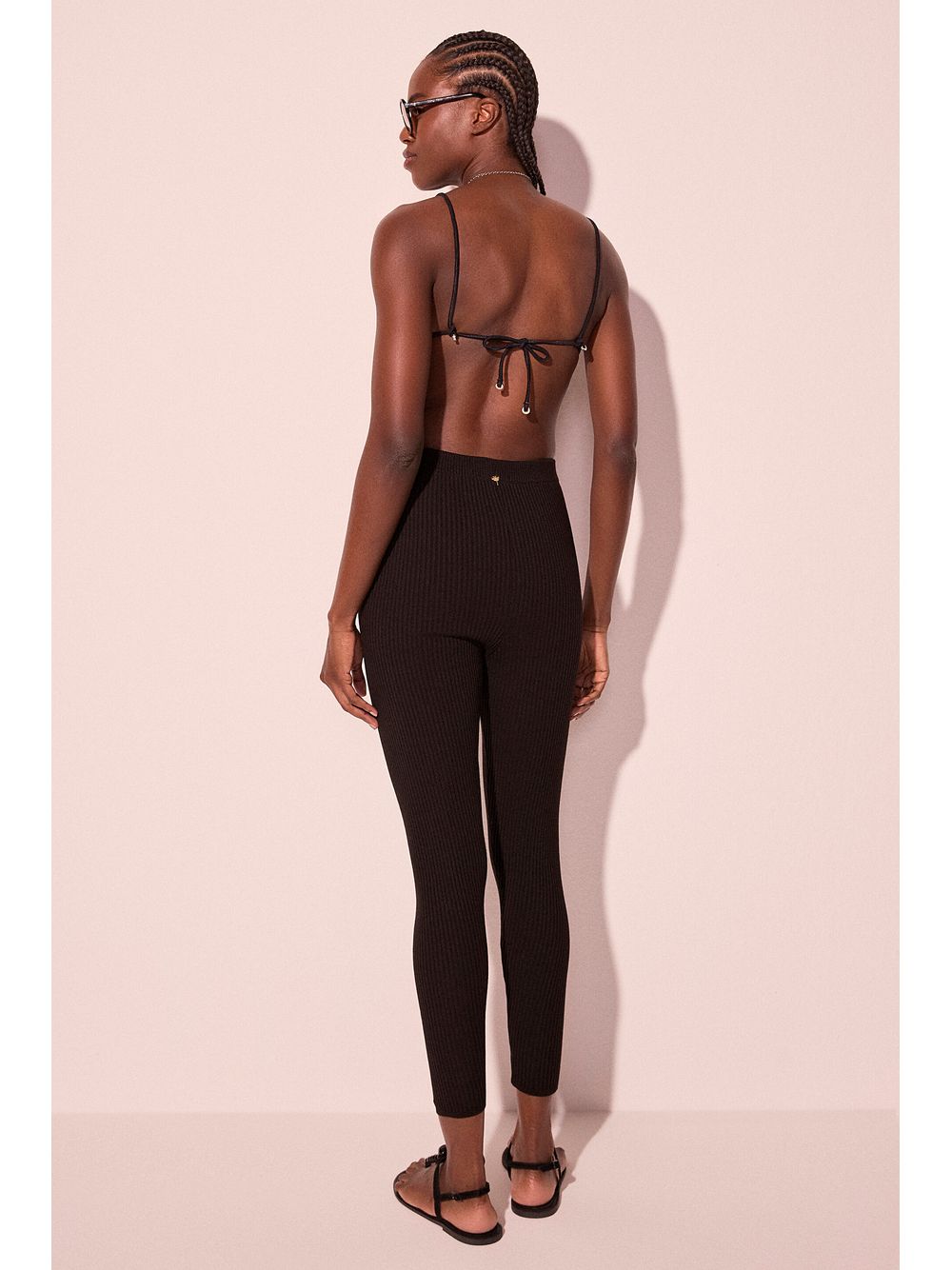 Água de Coco — Calça Slim Fit Sépia Preto
