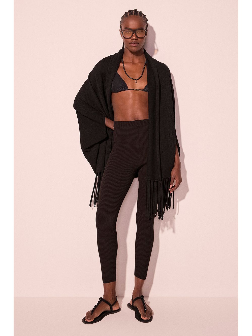 Água de Coco — Calça Slim Fit Sépia Preto