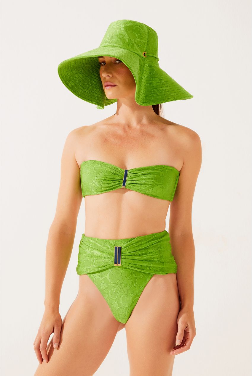 Neon Green Strapless Swimsuit – XAIA