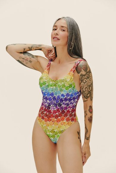 Maiô Alça Coqueiro Color Tie Dye