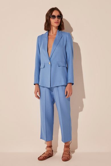 Blazer Regular Alfaiataria Celeste