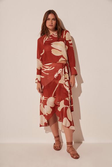 Saia Floral Bicolor