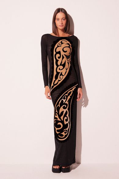 Vestido Longo Pesley Patch
