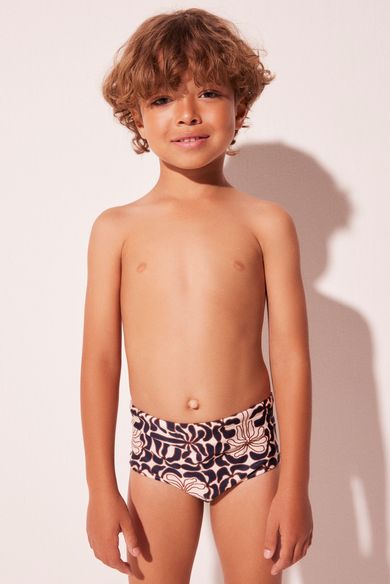 Sunga Infantil Larga Palmeira Pincelada