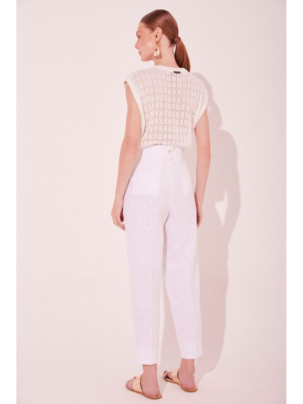 Água de Coco — Calça Slim Fit Gaia Branco