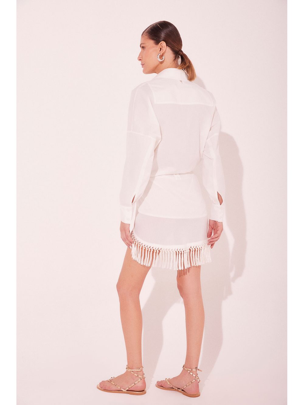 Água de Coco — Saia Curta Coco Ralado Off White