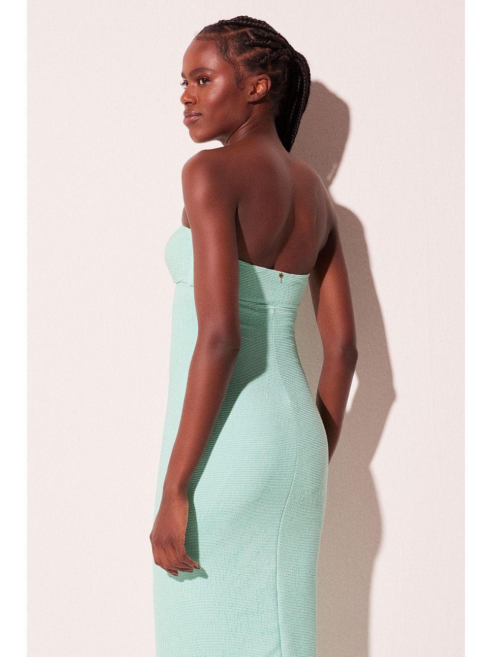 Água de Coco — Vestido Midi Lagoa Verde