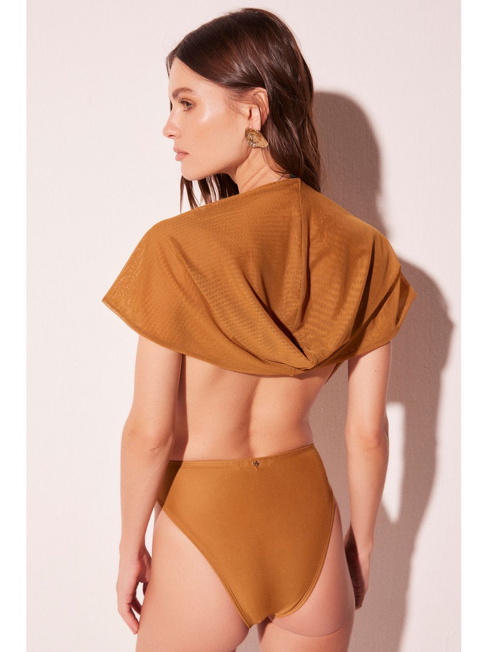 Água de Coco — Body Frente Única Curvas Laranja