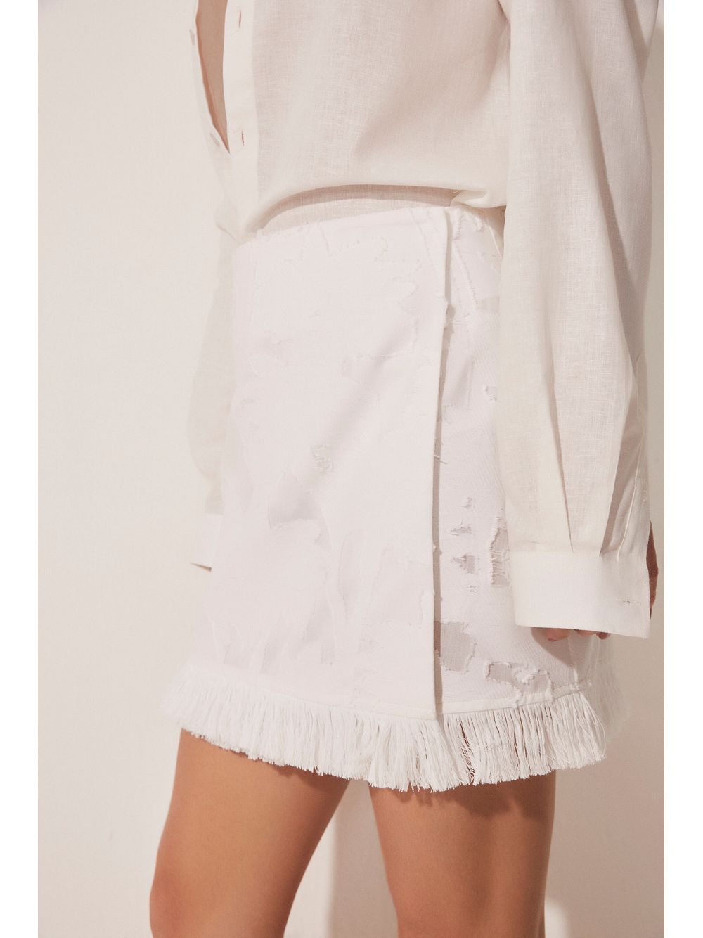Água de Coco — Saia Curta Coqueiro Jacquard
