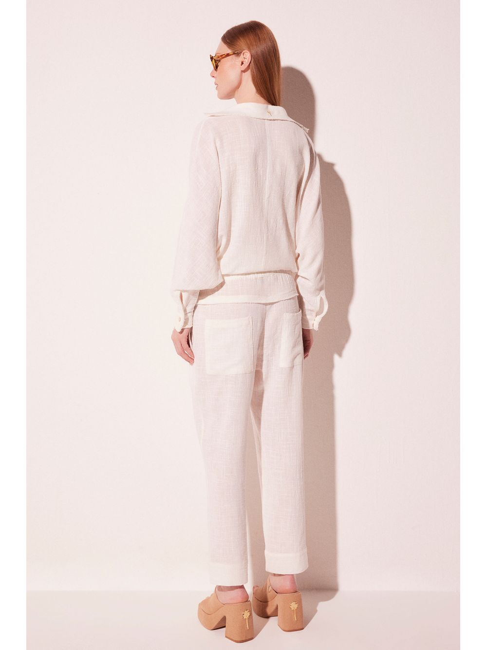 Água de Coco — Calça Slim Fit Sereno Off White