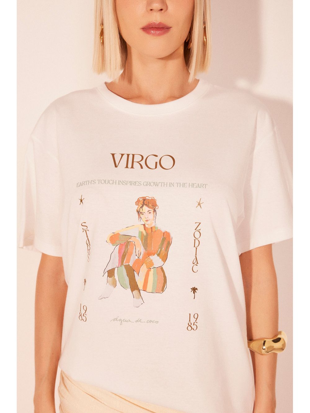Água de Coco — Camiseta Manga Curta Signos Virgem