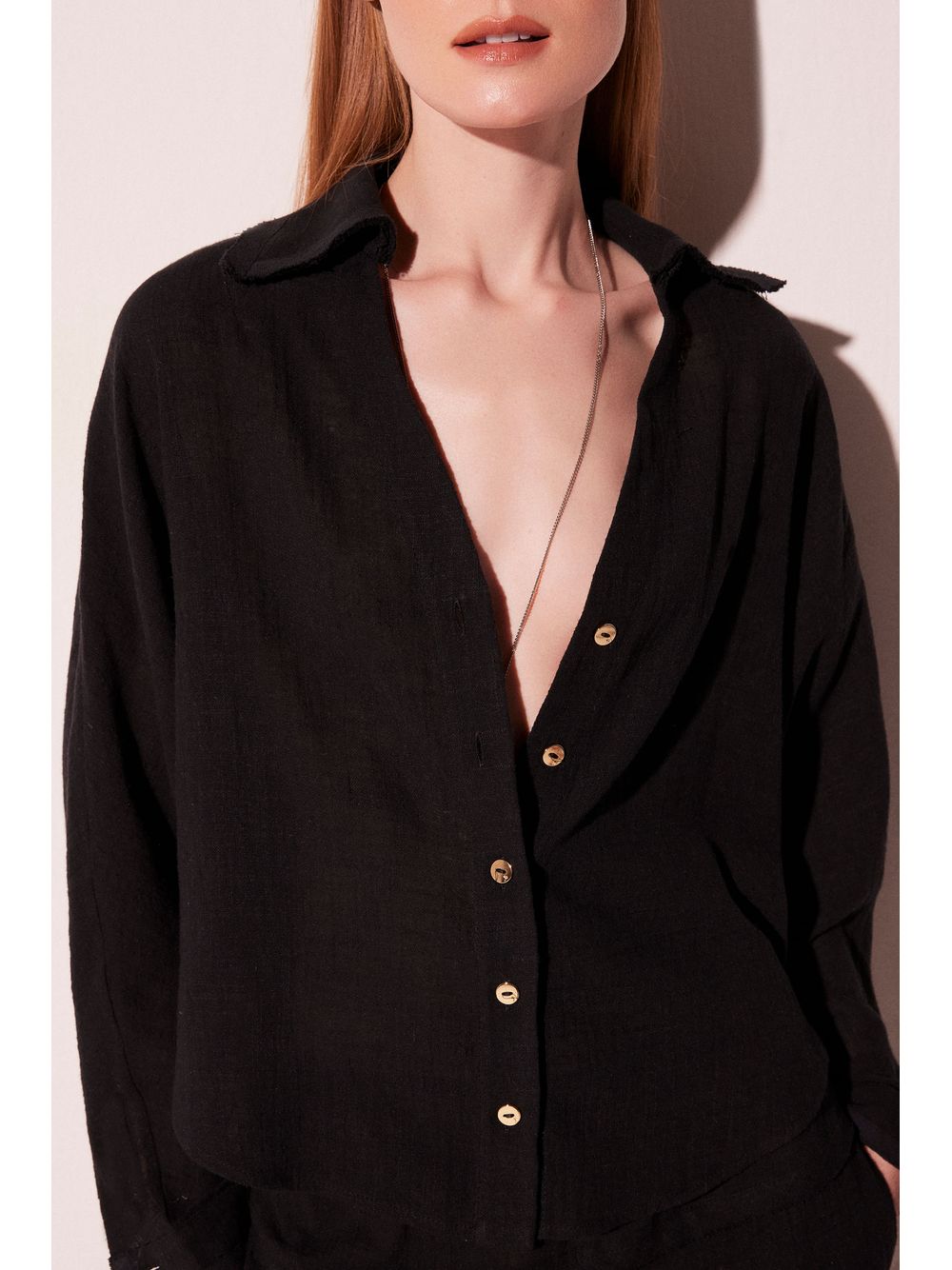 Água de Coco — Camisa Manga Longa Sereno Preto