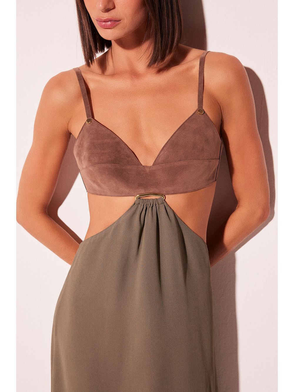 Água de Coco — Vestido Midi Desejo Verde