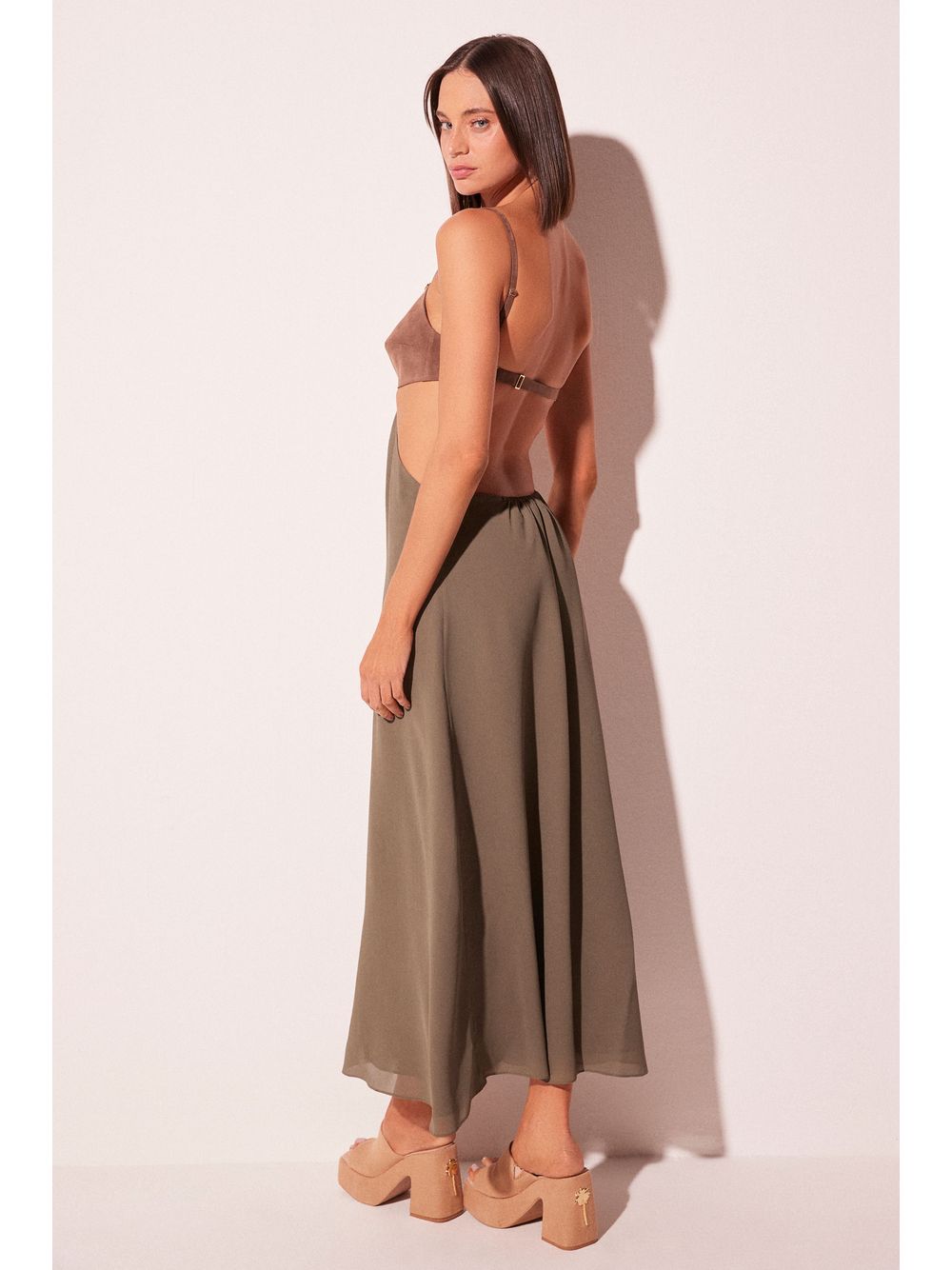 Água de Coco — Vestido Midi Desejo Verde
